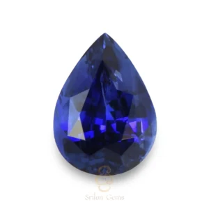 1.85 carat pear shape vivid blue sapphire from Ceylon Sri Lanka