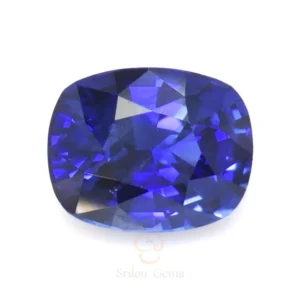 1.18ct Vivid Royal Blue Cushion Sapphire 6.63x5.30mm Sri Lanka Eye Clean