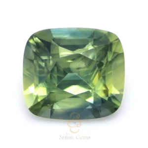 Natural 0.62 carat cushion cut teal sapphire from Madagascar