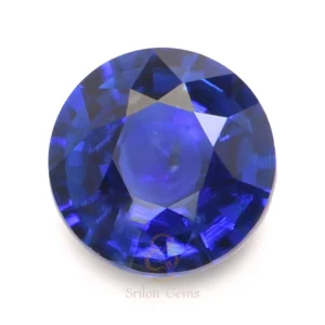 0.66 Ct Round Blue Sapphire – Ceylon Royal Blue | Srilon Gems 0.66 ct round vivid royal blue sapphire from Sri Lanka with excellent polish and eye clean clarity