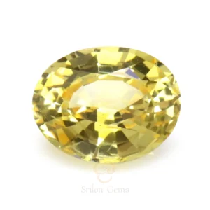 1.59 Ct Oval Yellow Sapphire Medium Yellow Sri Lanka No Enhancement