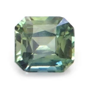 1.10 carat Asscher cut teal sapphire from Madagascar natural untreated gemstone by Srilon Gems