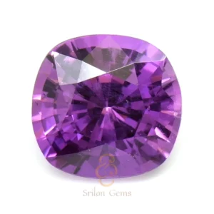 1.20 ct cushion pinkish purple sapphire from Sri Lanka natural no heat gemstone