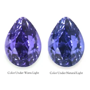 2 carat pear shape color change sapphire from Sri Lanka unheated natural gemstone