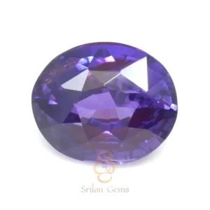 1.07 Ct natural color change sapphire from Sri Lanka showing violet blue to purplish pink hues
