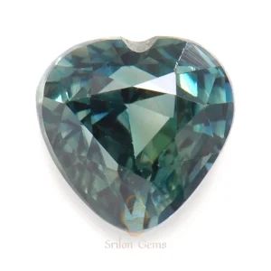 Heart shape teal sapphire 1.06 carat Madagascar natural unheated gemstone Srilon Gems