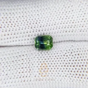 1.17 carat emerald cut bi color sapphire blue green Madagascar natural gemstone