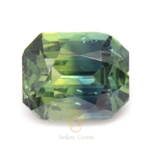 1.17 carat emerald cut Teal sapphire blue green Madagascar natural gemstone
