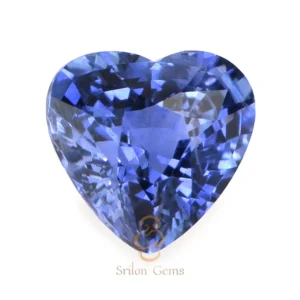 Natural 1.06 carat heart shape blue violet sapphire from Ceylon Sri Lanka with intense color and brilliant sparkle