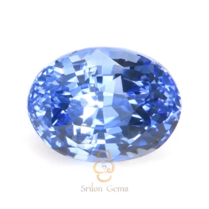 1.20 Ct Natural Unheated Ceylon Blue Sapphire Oval Cut Natural 1.20 carat oval blue sapphire from Sri Lanka with intense blue color, mixed brilliant cut, eye clean clarity, and no enhancement.